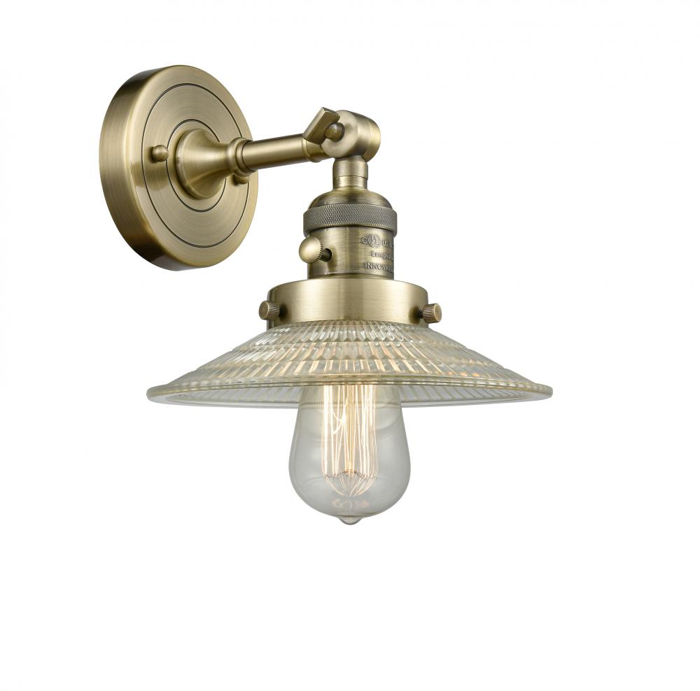 Halophane - 1 Light - 9 inch - Antique Brass - Sconce