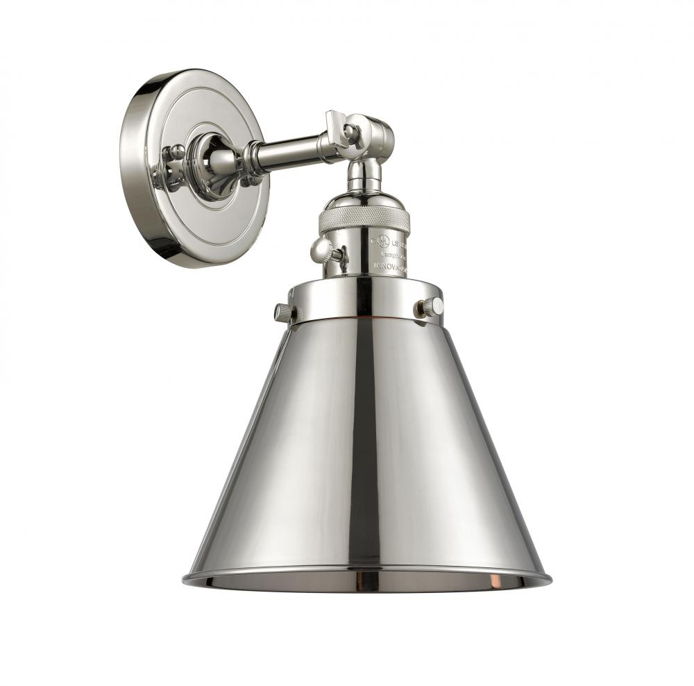 Appalachian - 1 Light - 8 inch - Polished Nickel - Sconce