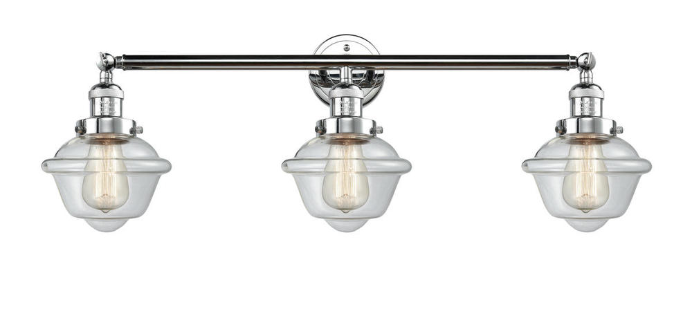 Oxford - 3 Light - 34 inch - Polished Chrome - Bath Vanity Light