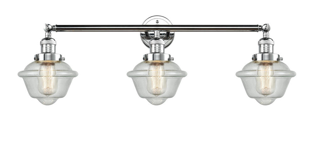 Oxford - 3 Light - 34 inch - Polished Chrome - Bath Vanity Light