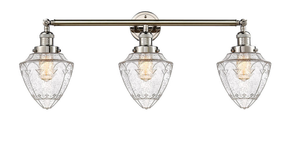 Bullet - 3 Light - 34 inch - Polished Nickel - Bath Vanity Light