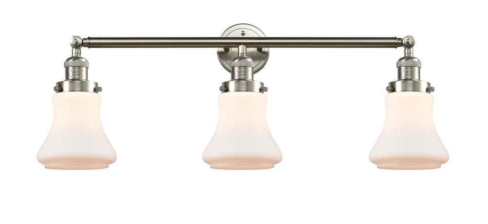 Bellmont - 3 Light - 30 inch - Brushed Satin Nickel - Bath Vanity Light