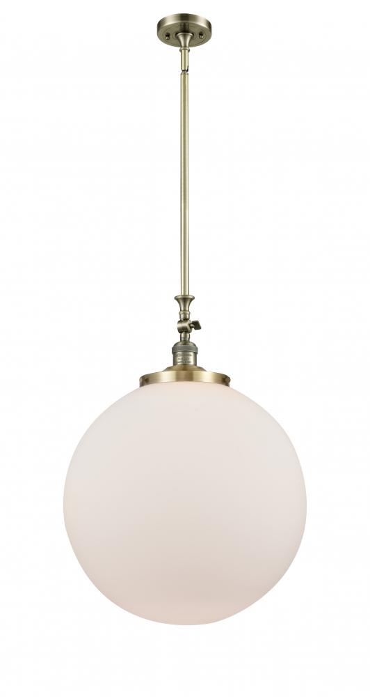 Beacon - 1 Light - 18 inch - Antique Brass - Stem Hung - Mini Pendant