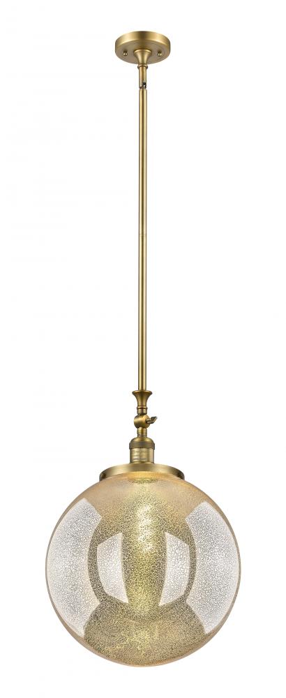 Beacon - 1 Light - 16 inch - Brushed Brass - Stem Hung - Adjustable Mini Pendant
