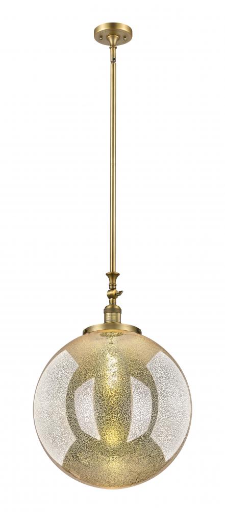 Beacon - 1 Light - 18 inch - Brushed Brass - Stem Hung - Adjustable Mini Pendant