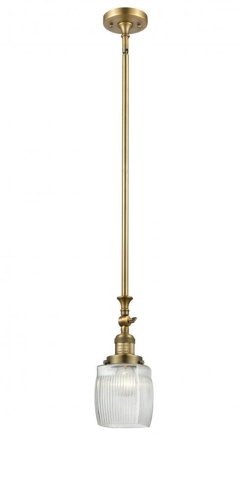 Colton - 1 Light - 6 inch - Brushed Brass - Stem Hung - Adjustable Mini Pendant