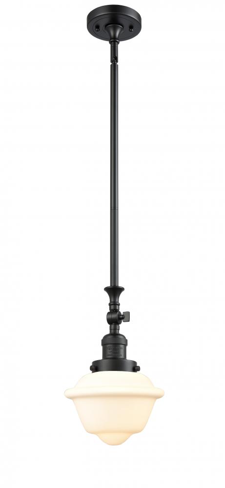 Oxford - 1 Light - 7 inch - Matte Black - Stem Hung - Mini Pendant