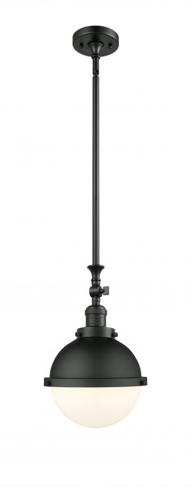 Hampden - 1 Light - 9 inch - Matte Black - Stem Hung - Adjustable Mini Pendant