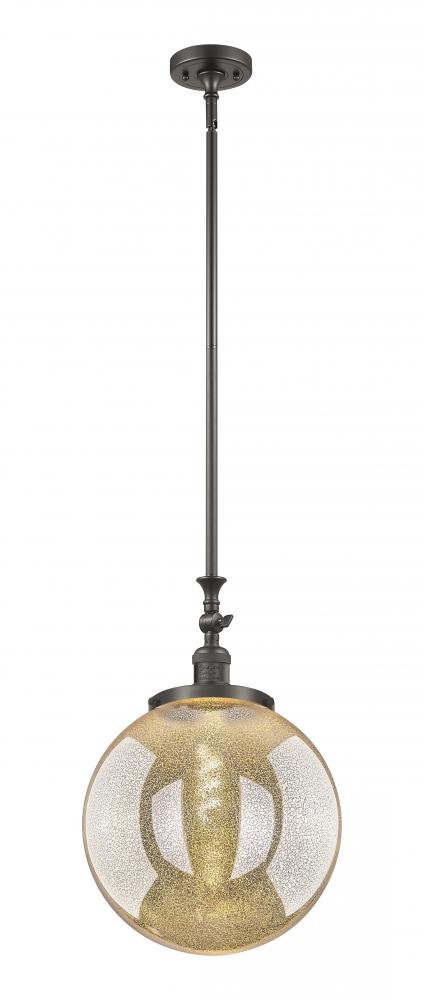 Beacon - 1 Light - 12 inch - Oil Rubbed Bronze - Stem Hung - Adjustable Mini Pendant