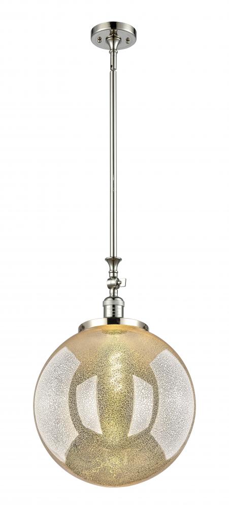 Beacon - 1 Light - 16 inch - Polished Nickel - Stem Hung - Adjustable Mini Pendant