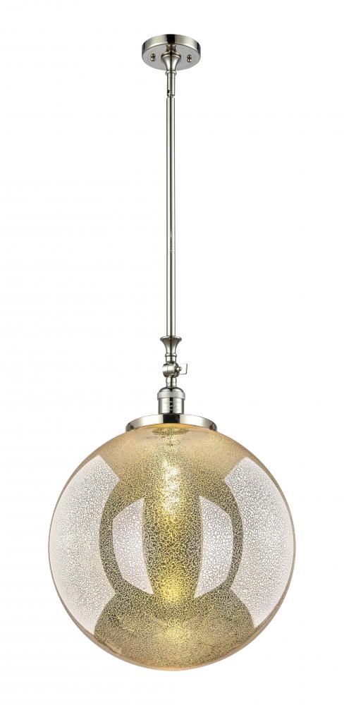 Beacon - 1 Light - 18 inch - Polished Nickel - Stem Hung - Adjustable Mini Pendant