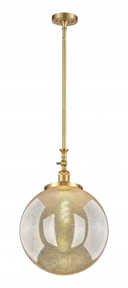 Beacon - 1 Light - 16 inch - Satin Gold - Stem Hung - Adjustable Mini Pendant