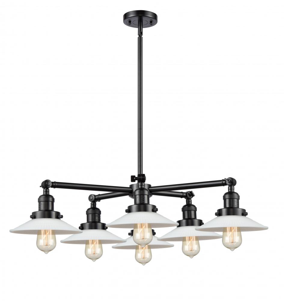 Halophane 6 Light Chandelier