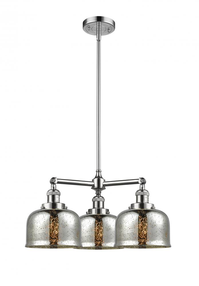 Bell - 3 Light - 22 inch - Polished Chrome - Stem Hung - Chandelier