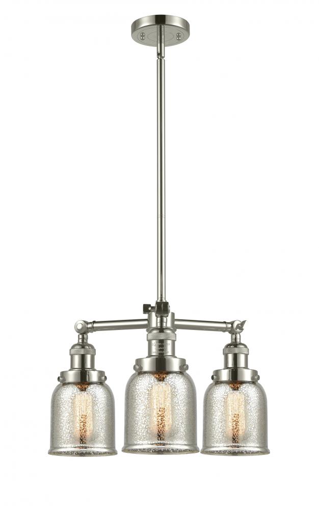 Bell - 3 Light - 19 inch - Polished Nickel - Stem Hung - Chandelier