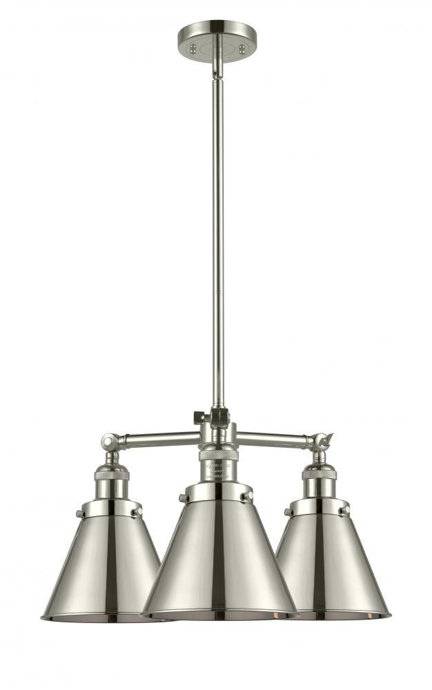 Appalachian - 3 Light - 21 inch - Polished Nickel - Stem Hung - Chandelier