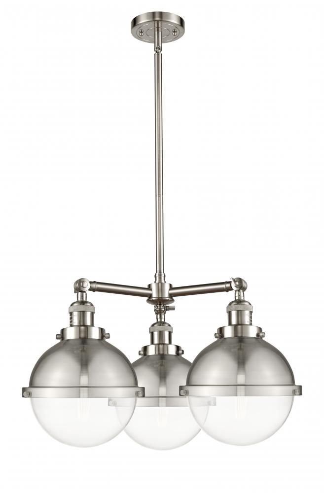 Hampden - 3 Light - 22 inch - Brushed Satin Nickel - Stem Hung - Chandelier