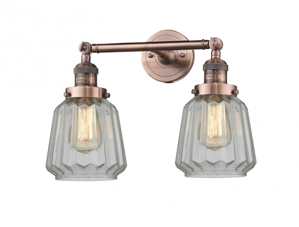 Chatham - 2 Light - 16 inch - Antique Copper - Bath Vanity Light