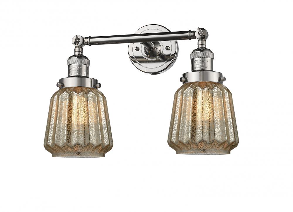 Chatham - 2 Light - 16 inch - Polished Nickel - Bath Vanity Light