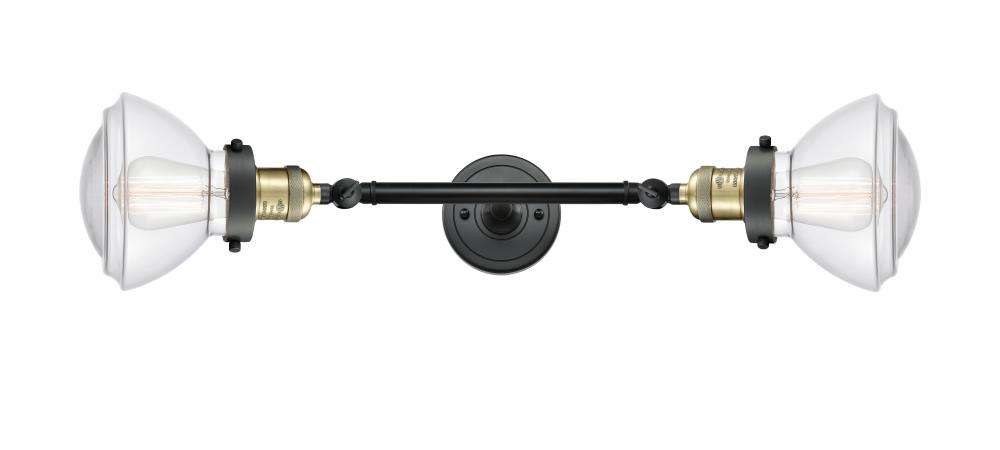 Olean - 2 Light - 7 inch - Black Antique Brass - Adjustable Bath Vanity Light