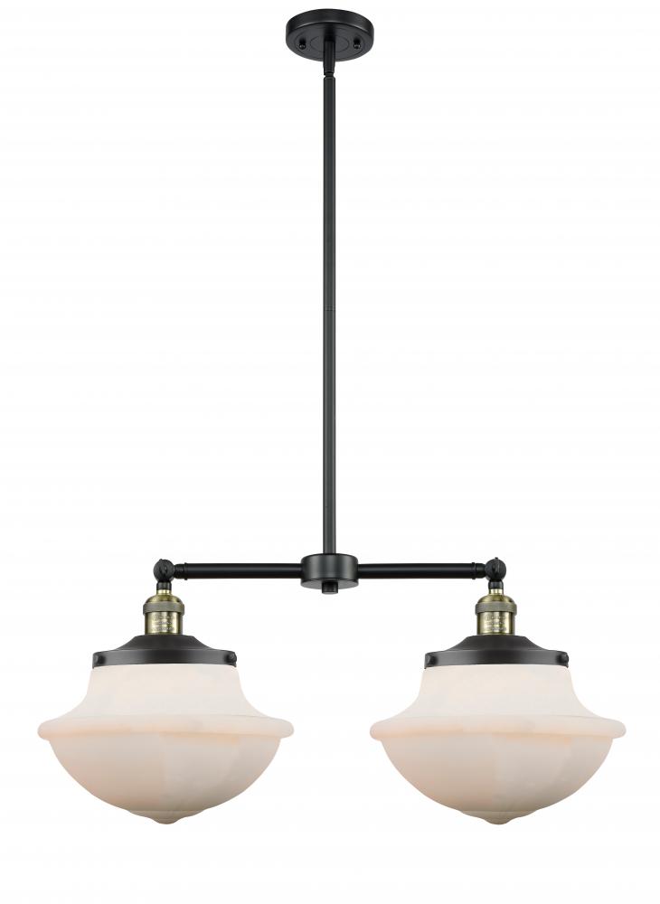 Oxford - 2 Light - 25 inch - Black Antique Brass - Stem Hung - Island Light