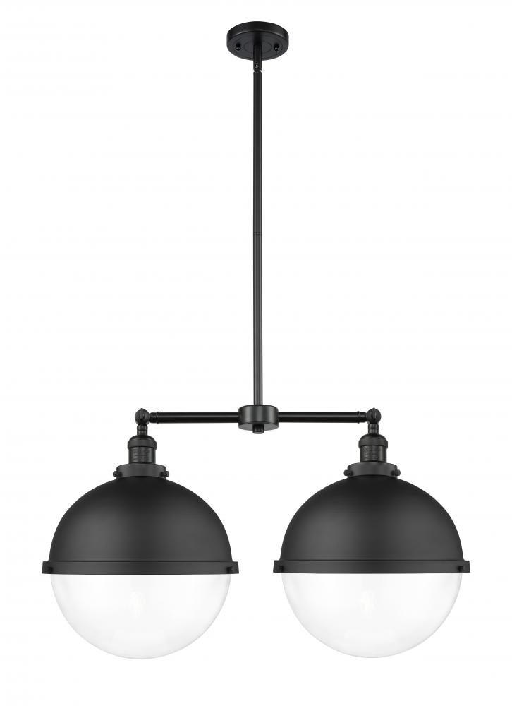 Hampden - 2 Light - 18 inch - Matte Black - Stem Hung - Island Light