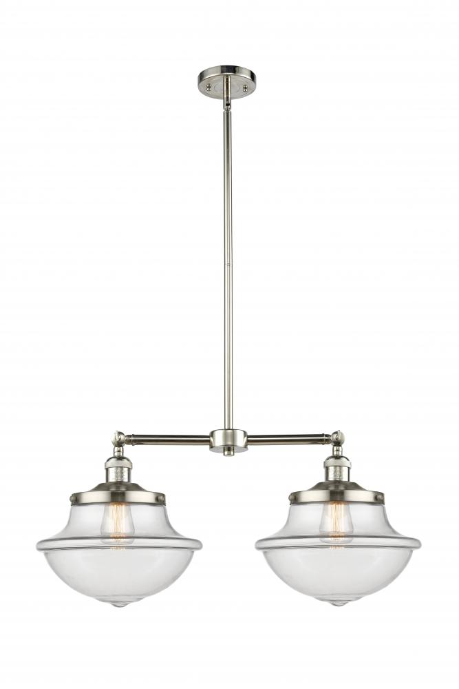 Oxford - 2 Light - 25 inch - Polished Nickel - Stem Hung - Island Light