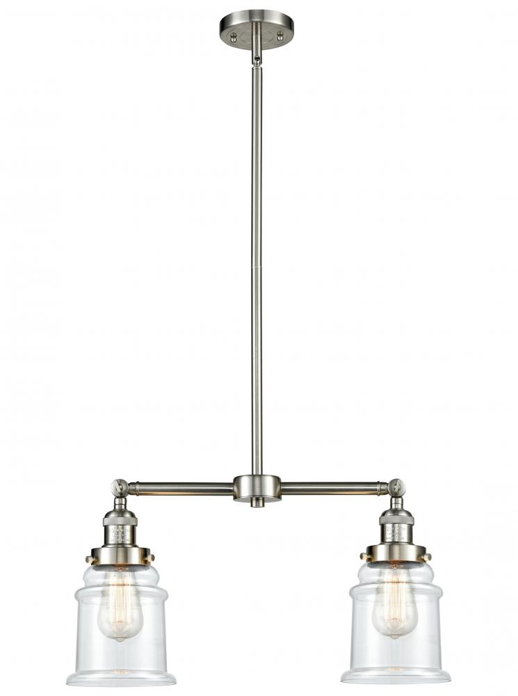 Canton - 2 Light - 21 inch - Brushed Satin Nickel - Stem Hung - Island Light