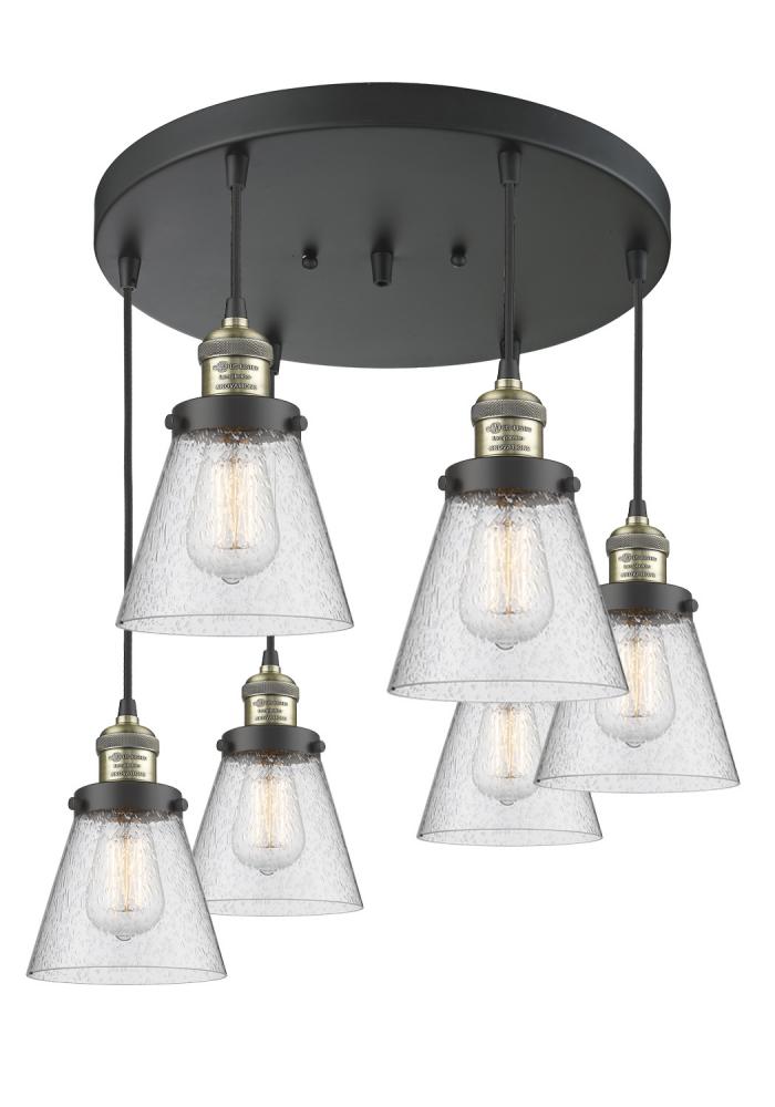 Small Cone 6 Light Multi-Pendant