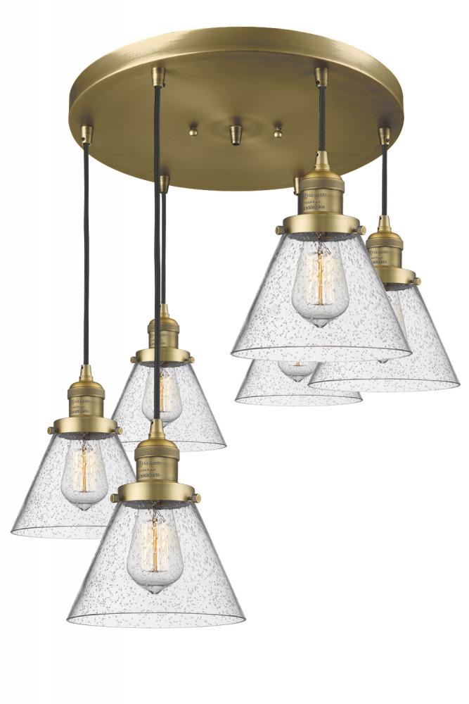 Large Cone 6 Light Multi-Pendant