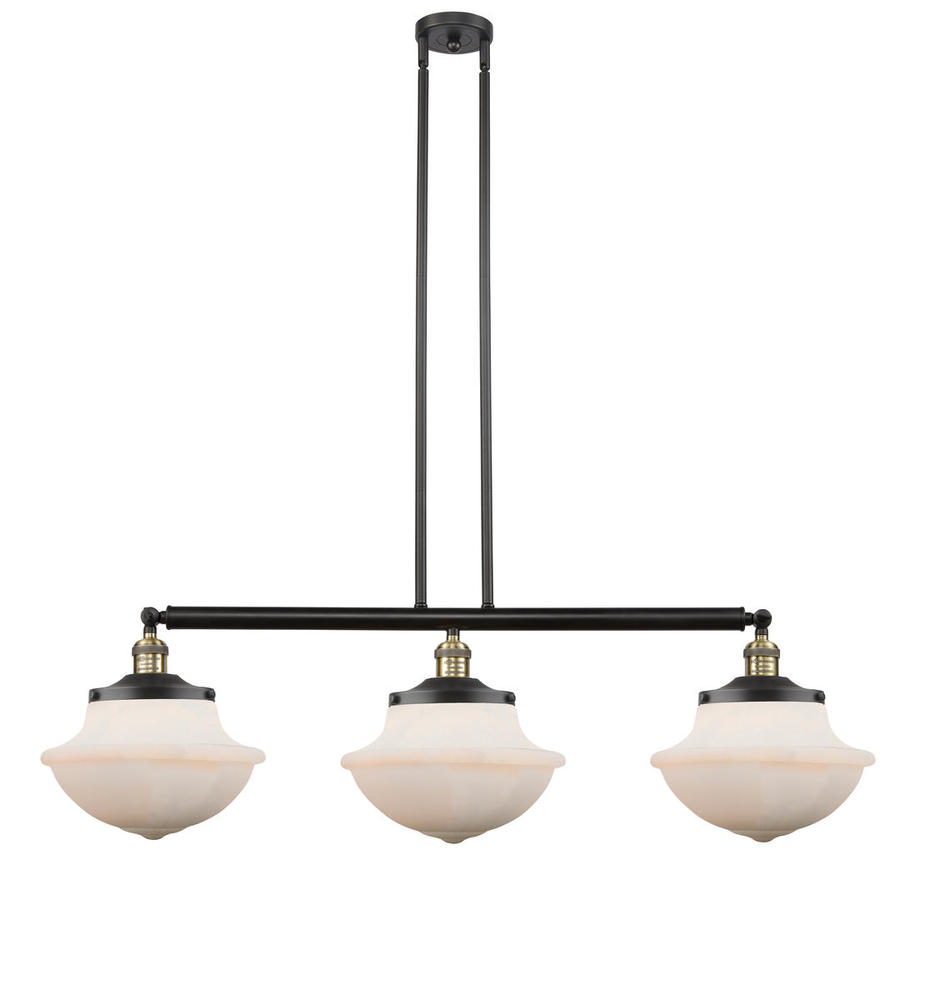 Oxford - 3 Light - 42 inch - Black Antique Brass - Stem Hung - Island Light