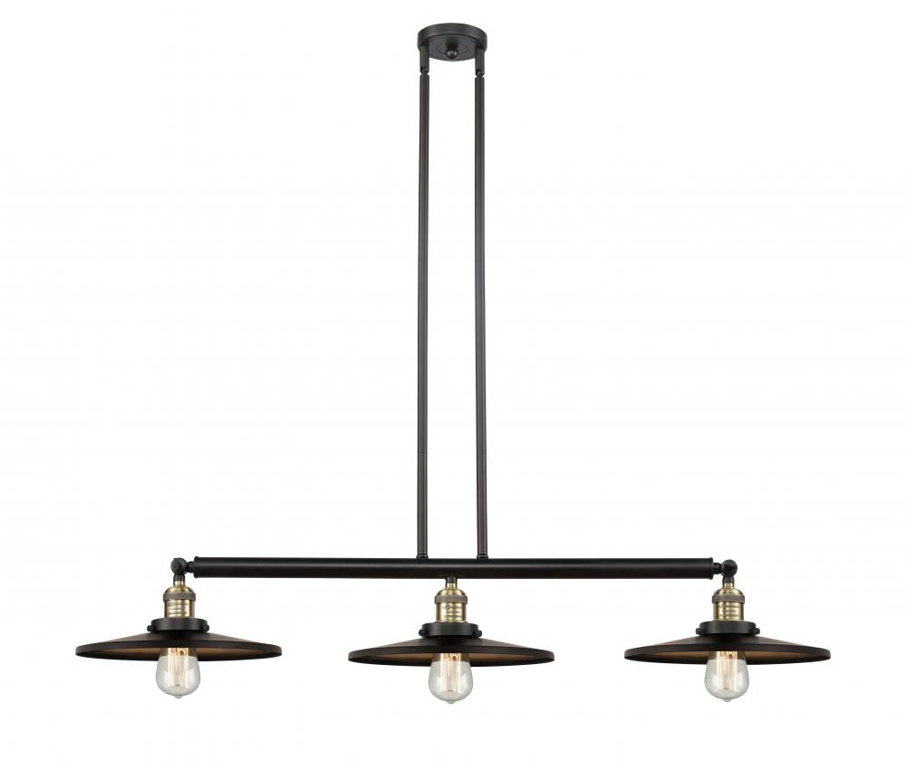 Appalachian - 3 Light - 45 inch - Black Antique Brass - Stem Hung - Island Light