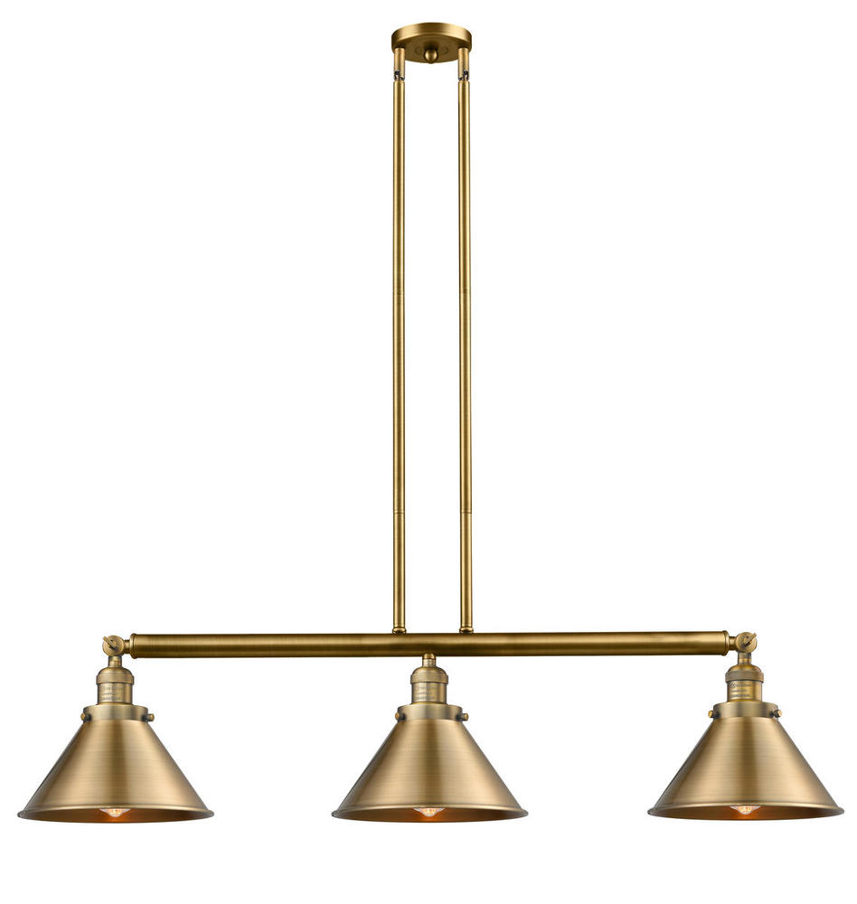 Briarcliff - 3 Light - 43 inch - Brushed Brass - Stem Hung - Island Light