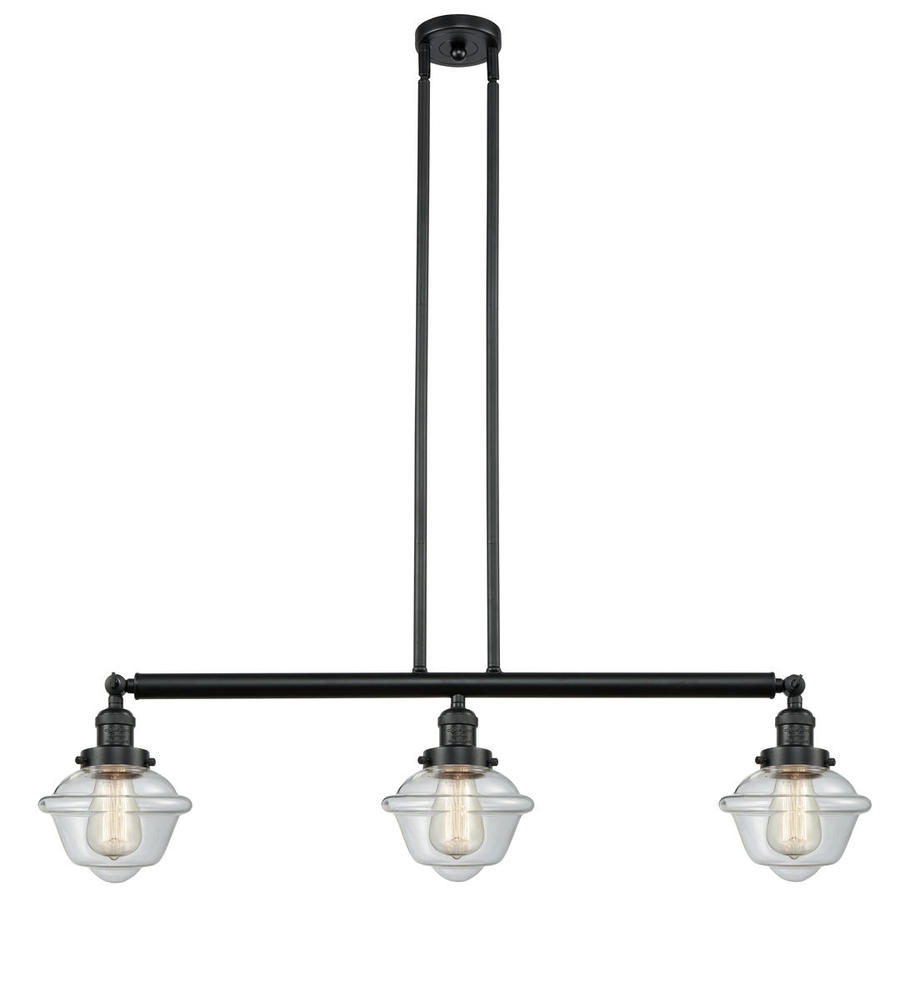 Oxford - 3 Light - 40 inch - Matte Black - Stem Hung - Island Light