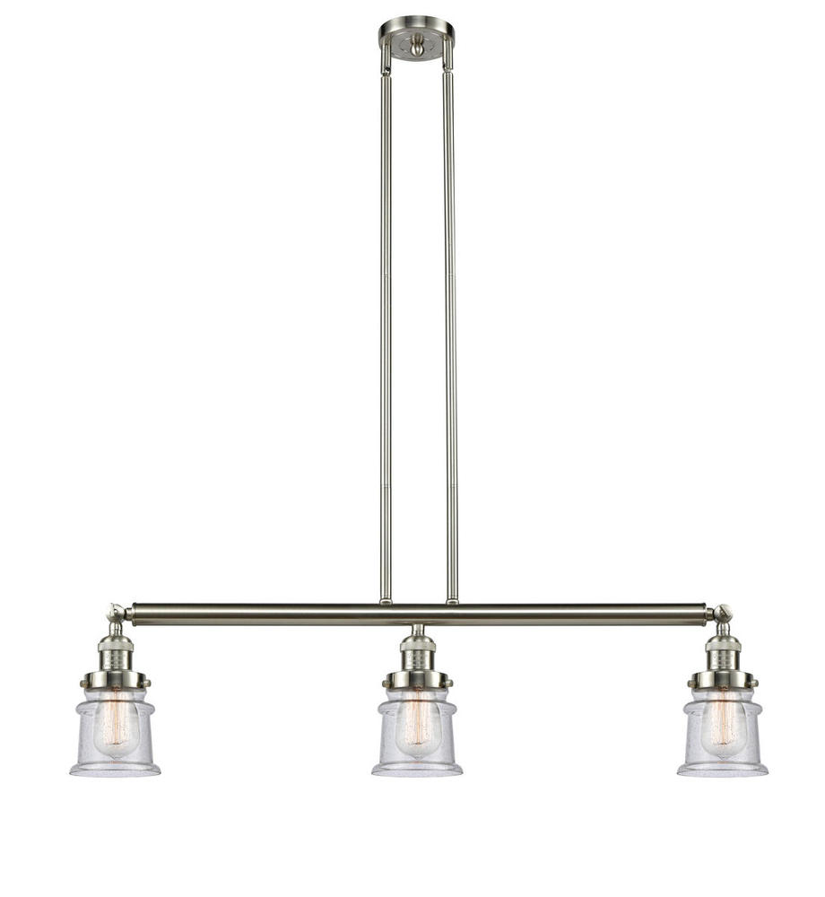 Canton - 3 Light - 39 inch - Brushed Satin Nickel - Stem Hung - Island Light