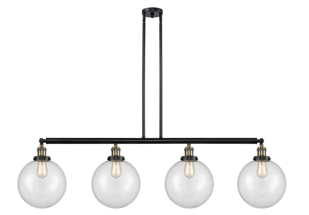Beacon - 4 Light - 54 inch - Black Antique Brass - Stem Hung - Adjustable Island Light