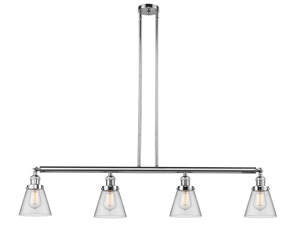 Cone - 4 Light - 51 inch - Polished Chrome - Stem Hung - Adjustable Island Light