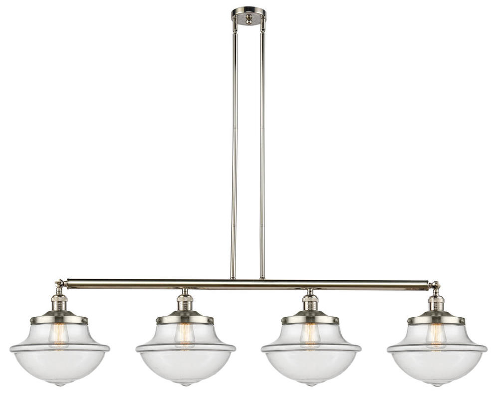 Oxford - 4 Light - 54 inch - Polished Nickel - Stem Hung - Adjustable Island Light