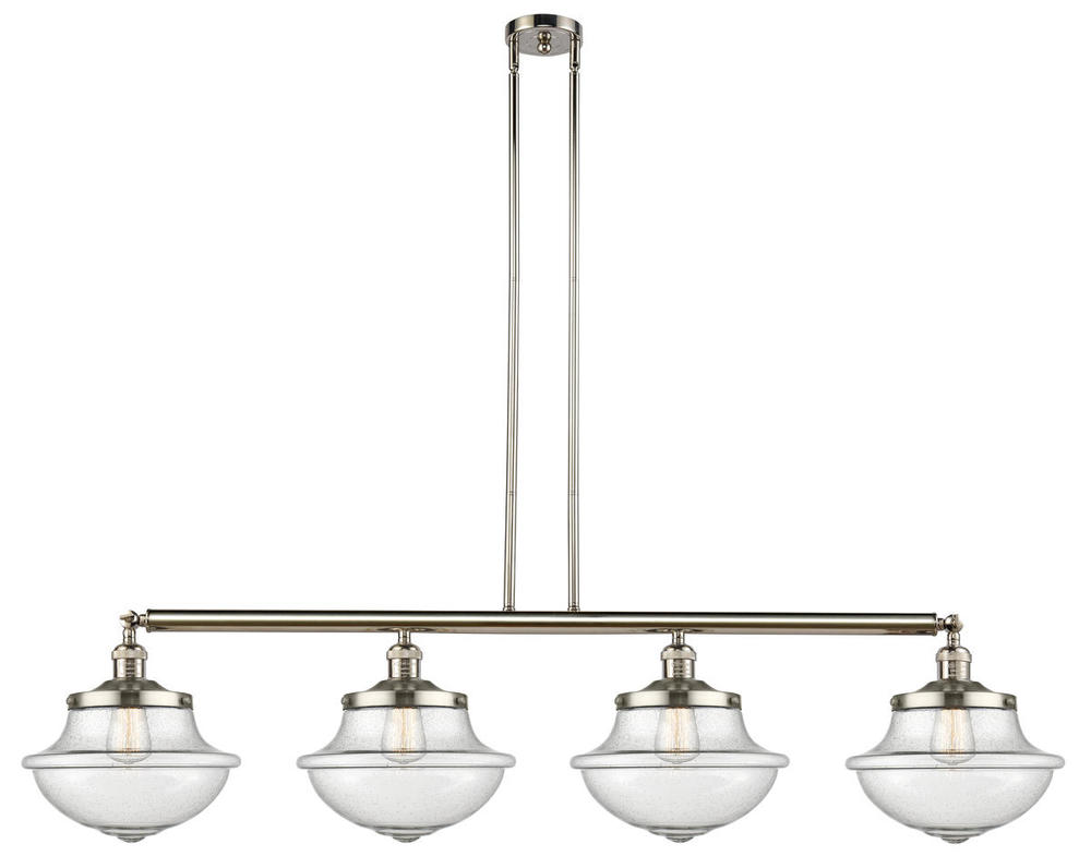 Oxford - 4 Light - 54 inch - Polished Nickel - Stem Hung - Adjustable Island Light