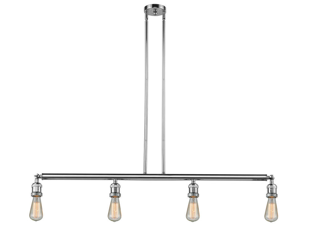 Bare Bulb - 4 Light - 48 inch - Polished Chrome - Stem Hung - Island Light