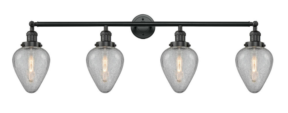 Geneseo - 4 Light - 43 inch - Matte Black - Adjustable Bath Vanity Light