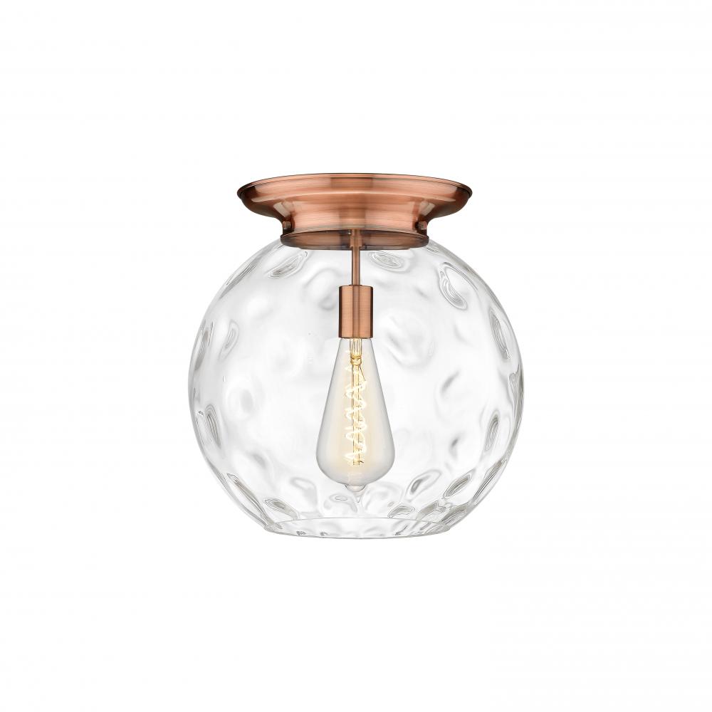 Athens Water Glass - 1 Light - 16 inch - Antique Copper - Flush Mount