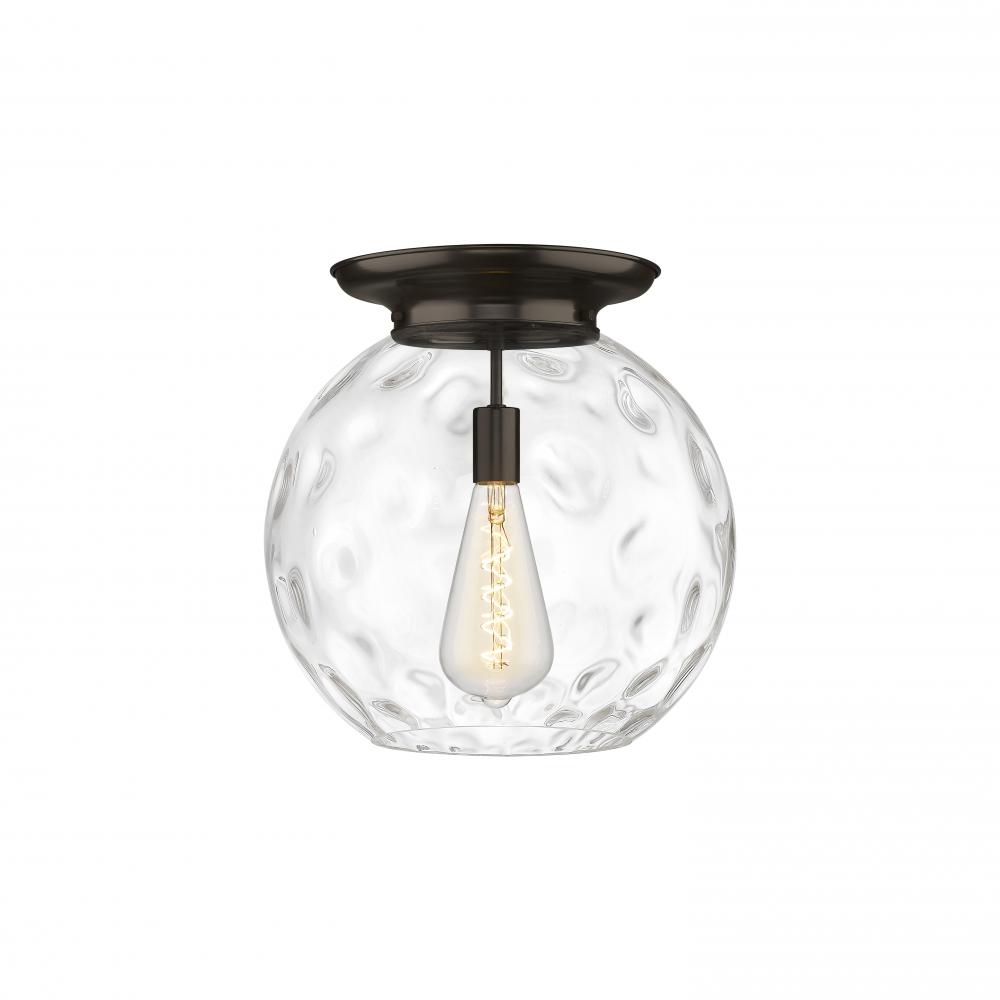 Athens Water Glass - 1 Light - 16 inch - Oil Rubbed Bronze - Flush Mount