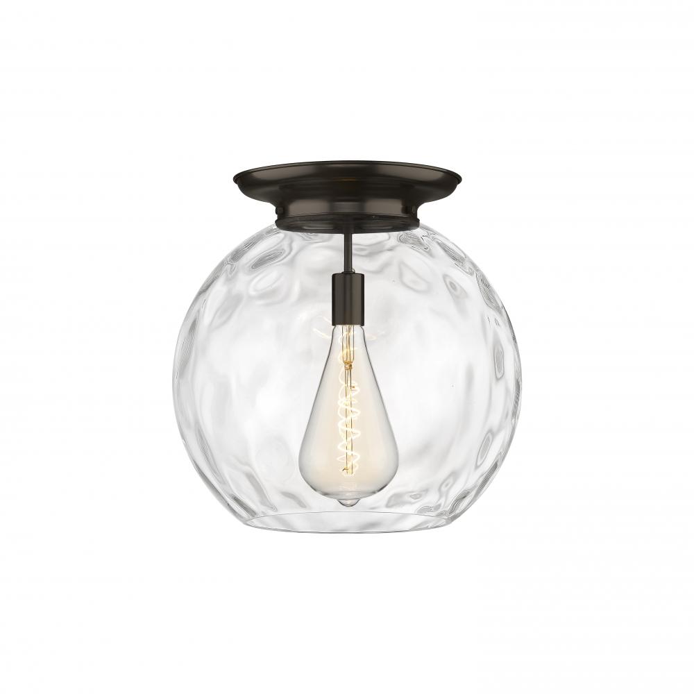 Athens Water Glass - 1 Light - 18 inch - Oil Rubbed Bronze - Flush Mount