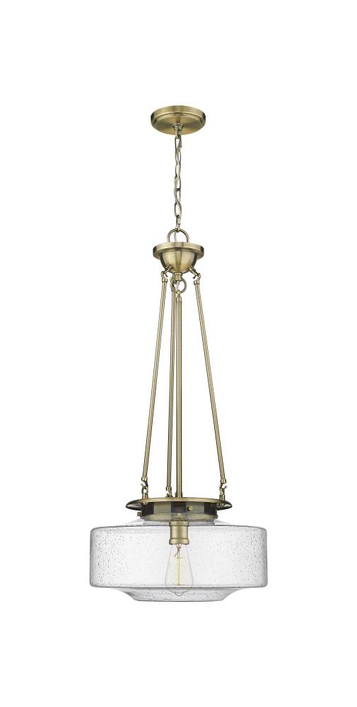 Bridgeton - 1 Light - 16 inch - Antique Brass - Chain Hung - Pendant