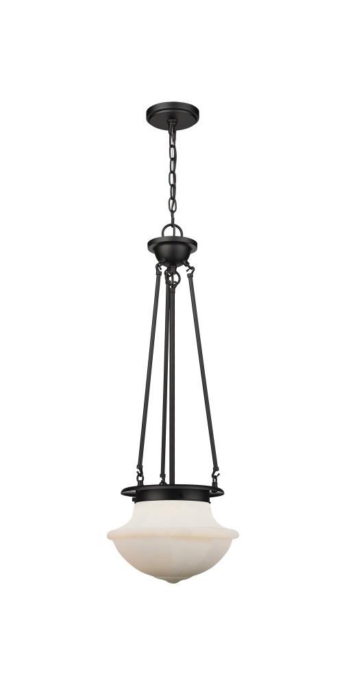 Oxford - 1 Light - 12 inch - Matte Black - Pendant