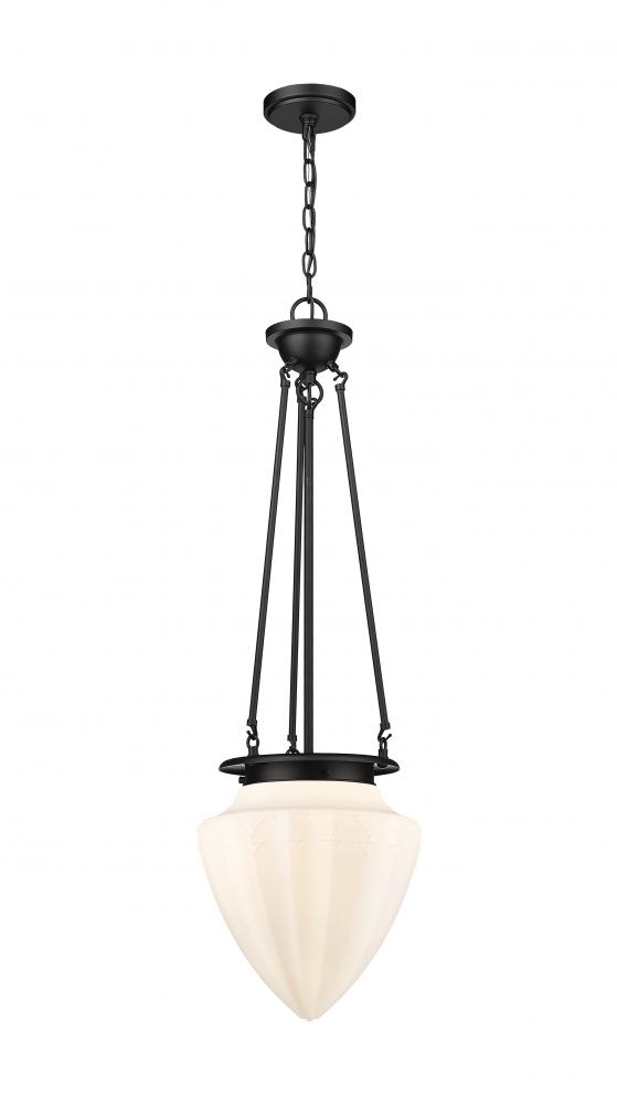 Beacon - 1 Light - 14 inch - Matte Black - Chain Hung - Pendant