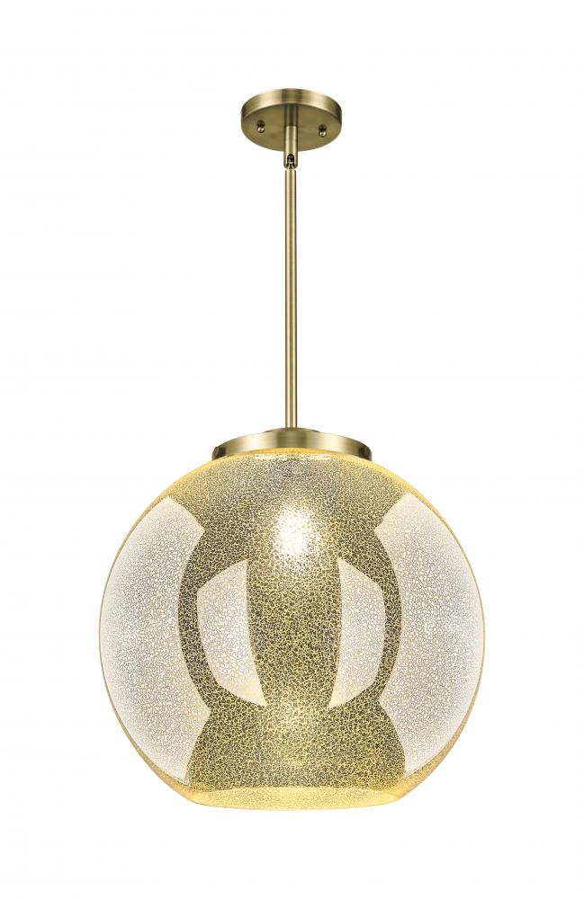 Athens - 1 Light - 16 inch - Antique Brass - Stem Hung - Pendant
