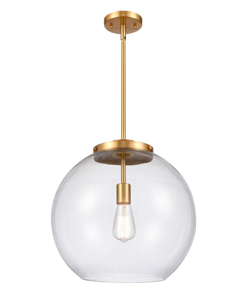 Athens - 1 Light - 16 inch - Satin Gold - Cord hung - Pendant