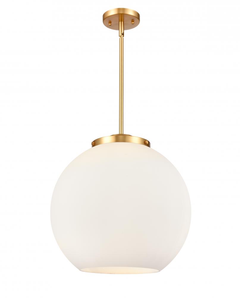 Athens - 3 Light - 16 inch - Satin Gold - Cord hung - Pendant